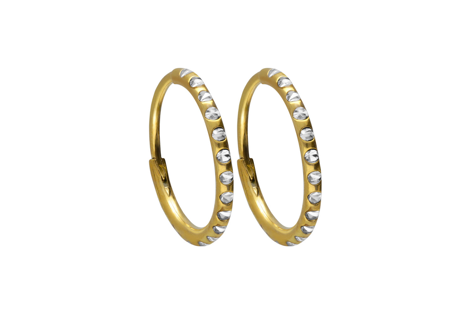 Titan Ohrclicker Creolen KRISTALLE + EPOXY von Piercingline